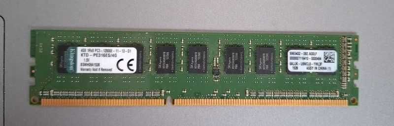 Memorie RAM Kingston 4GB DDR3 1600 MHz ECC (PC3-12800E) 1.5V