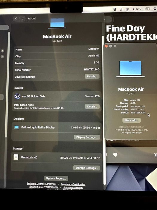 Macbook M2 512 GB