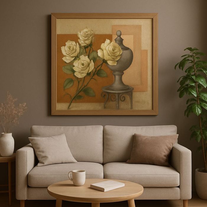 Картина 88х68см три рози