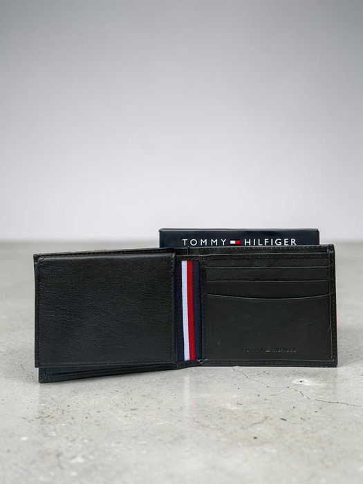Portofel Barbati Tommy Hilfiger Negru din Piele Naturala