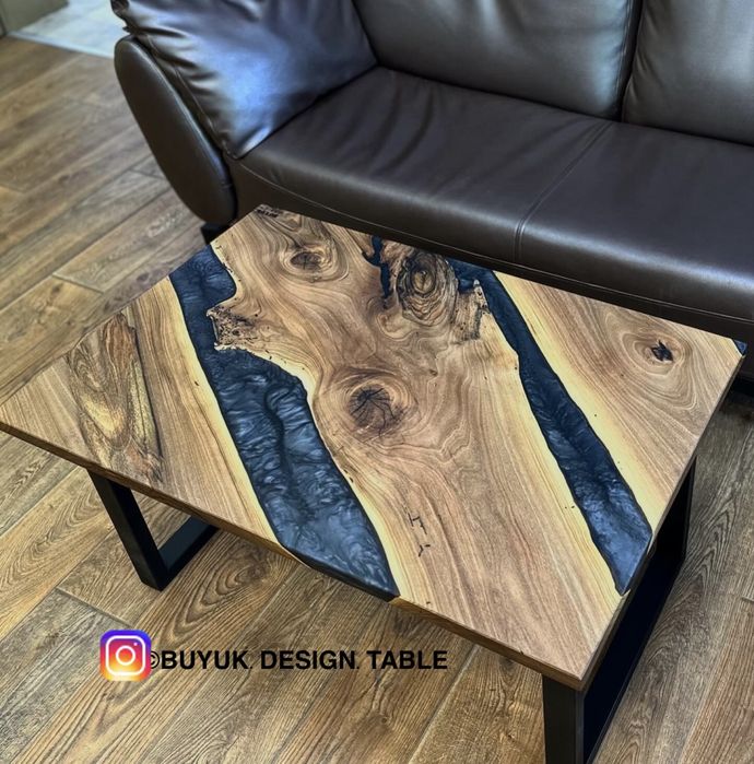 Изработка на маса плот от орех дъб маслина и епоксидна смола