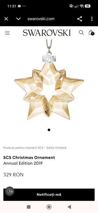 Ornament Swarovski Crustal 2019