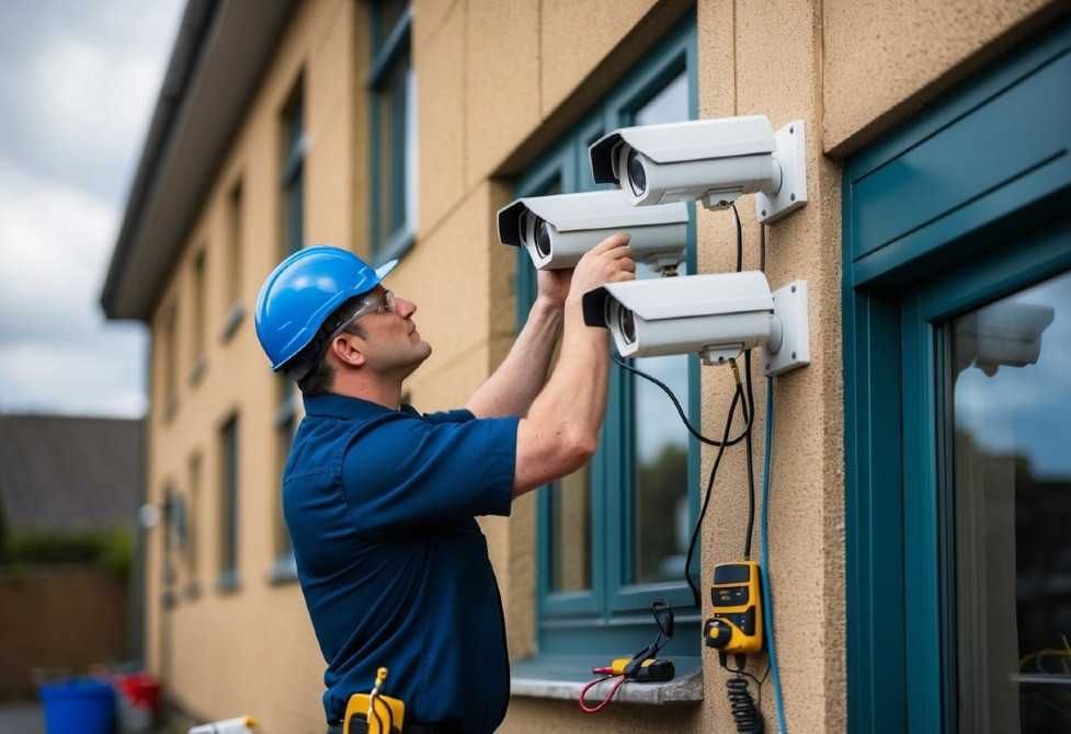 Установка Видеонаблюдение, Камера, услуги прокладка сетей