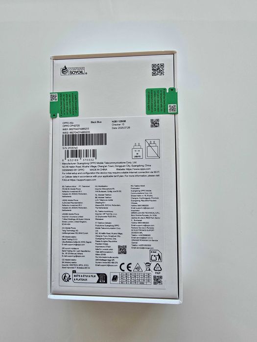 Смартфон OPPO A5x 128 GB Black Blue , телефона е нов, запечатън от А1