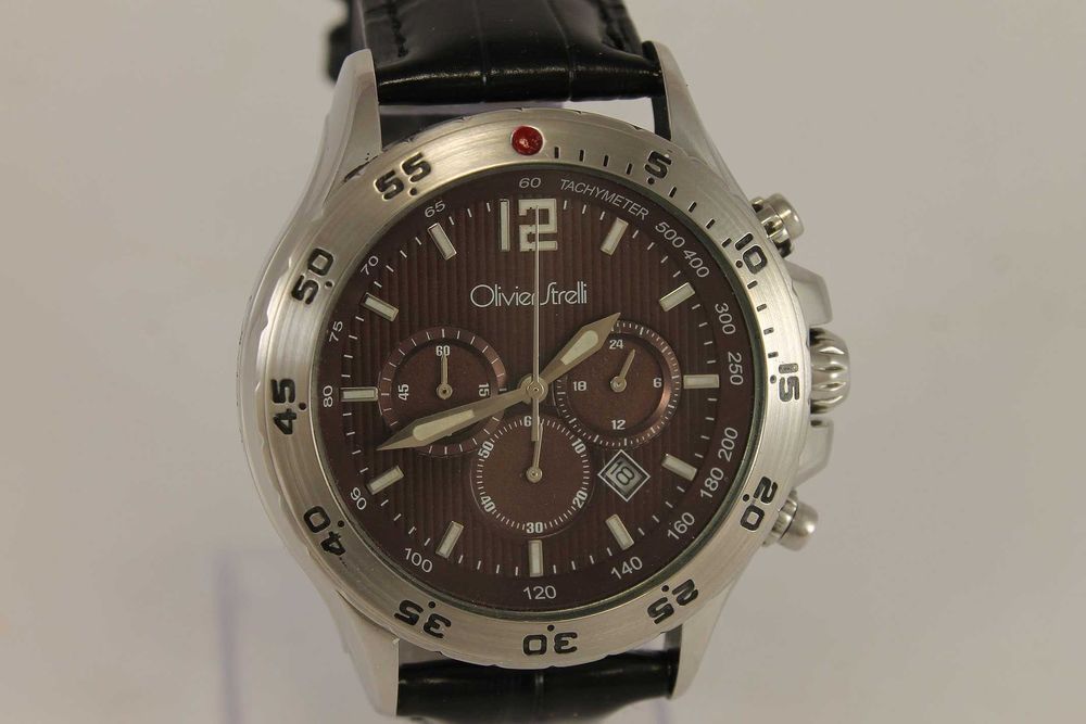OLIVIER STRELLI Мъжки Стоманен Часовник Хронограф