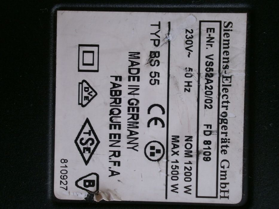 Прахосмукачка Siemens 1500W Made in Germany