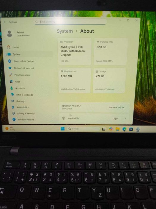 Lenovo ThinkPad T14 - 32GB / 512GB (Yevropa versiyasi)