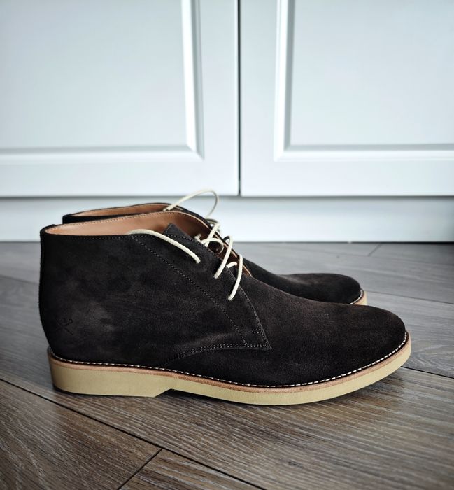 Нови Timberland и Hackett London мъжки кафяви обувки естествена кожа