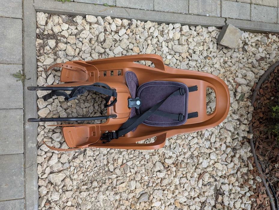 Scaun bebeluș bicicletă Gruvi fixare cadru maro