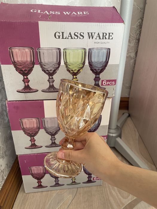 Продам бокалы, 3 коробки