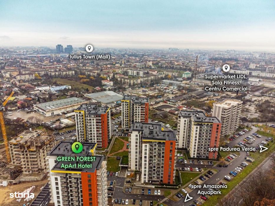Green Forest | 2 dormitoare si living | Parcare | Complet utilat |  0%