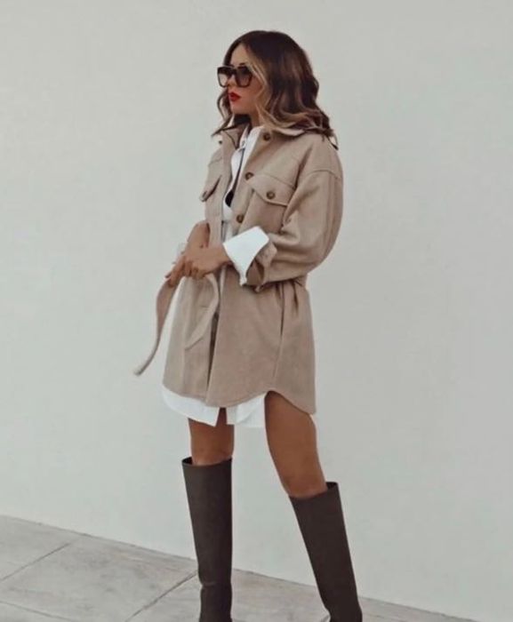 Палто с колан Zara
