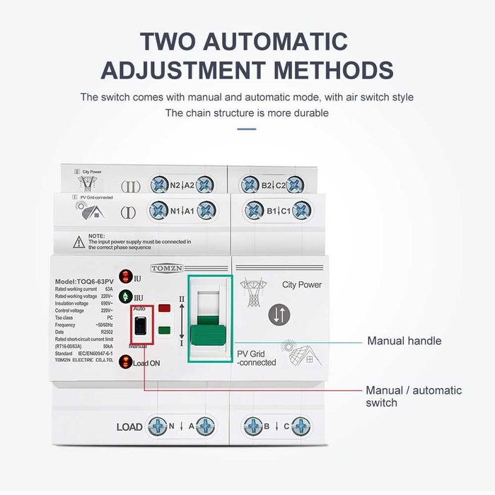 Трифазен Ум шалтер за фотоволтаични системи TOQ6