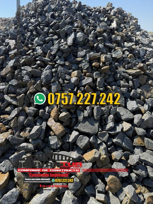 Piatra decorativa gradina/ gard /gabion 80-120 mm Gri antracit - Maro