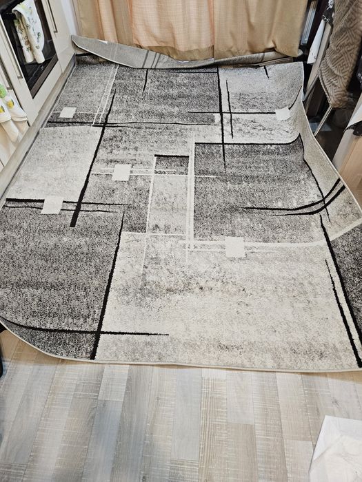 Covor gri cu negru 200x300