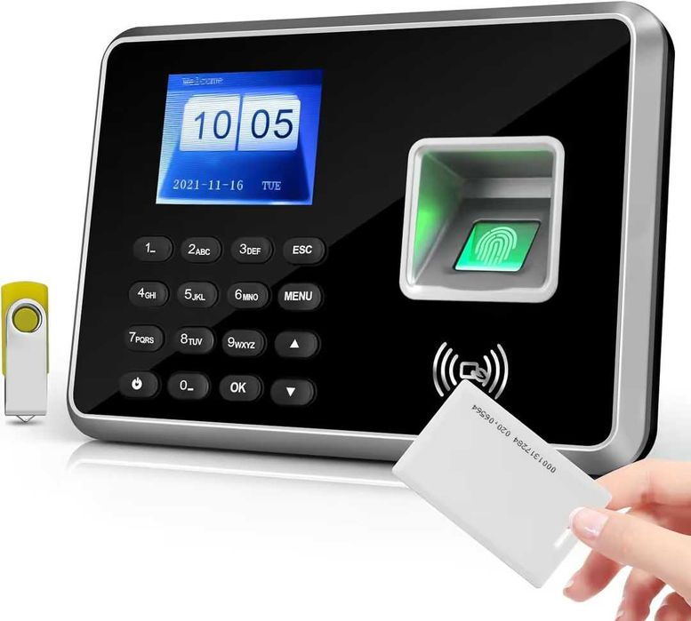 Înregistrare a timpului Bisofice A2 pentru întreprinderi mici, ceas de timp, mașină biometrică de participare a parolei de amprentă digitală,
