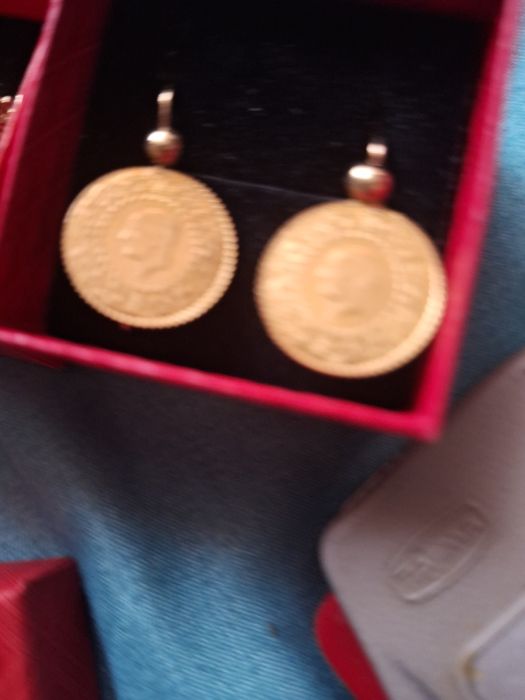 Cercei din aur22kdin bani turcești