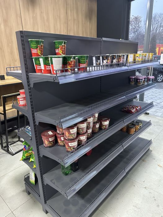 Тогровый стелаж для магазина - металический, двухсторонний, как новый