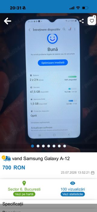 Vand Samsung Galaxy A 12
