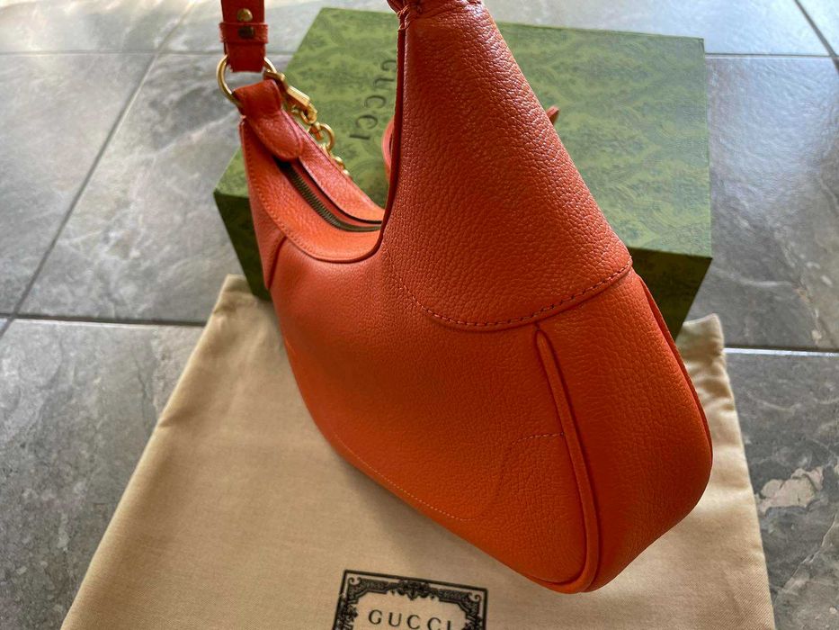 GUCCI Дамска Кожена Чанта Гучи Aphrodite Златно GG Gold Автентична