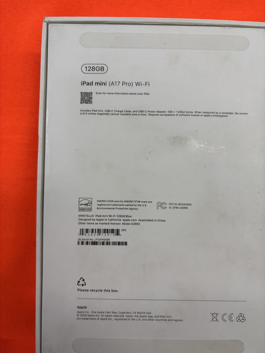 Ipad mini 7 128Gb емкость 100%