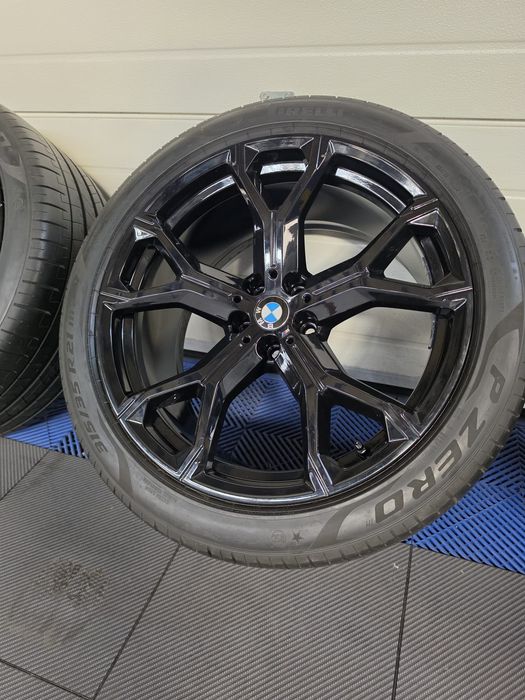 Оригинални 21" M Sport черни джанти с летни гуми Pirelli (2022) за BMW X5 (G05) / X6 (G06) + TPMS