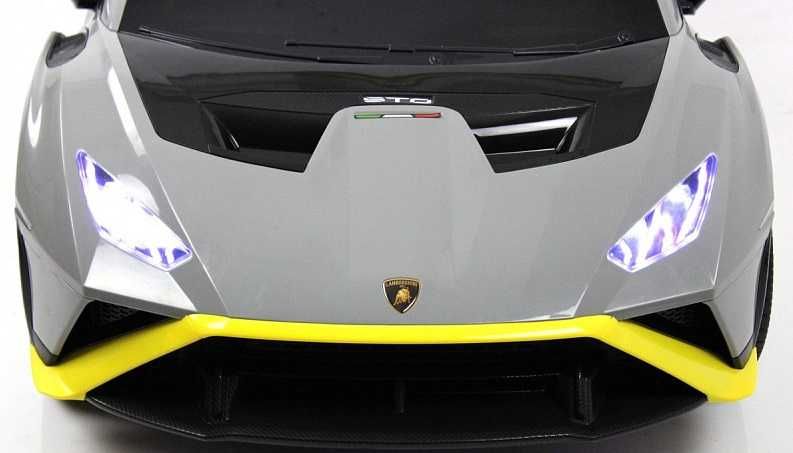 Masinuta electrica copii Lamborghini Huracan Silver cu telecomanda 12v