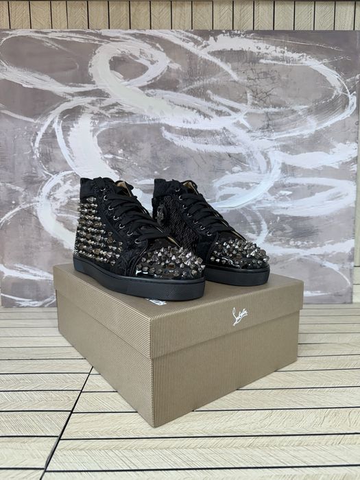 Christian Louboutin High Black Silver Accents