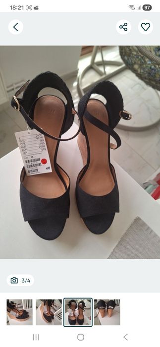 Sandale damă,H&M, noi,cu eticheta, nr 38
