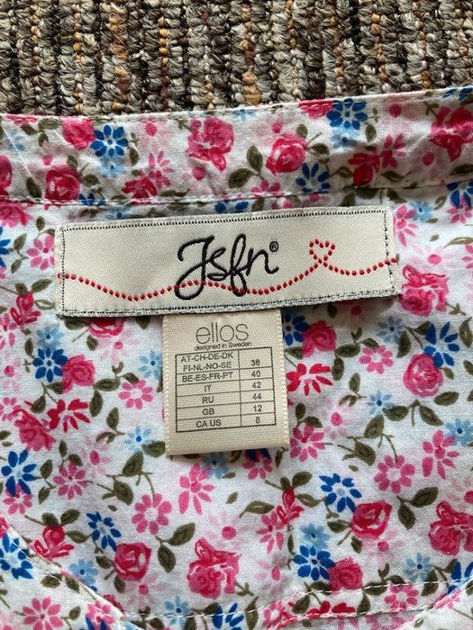 Bluza print floral Jsfn, fara maneci - marime M/38