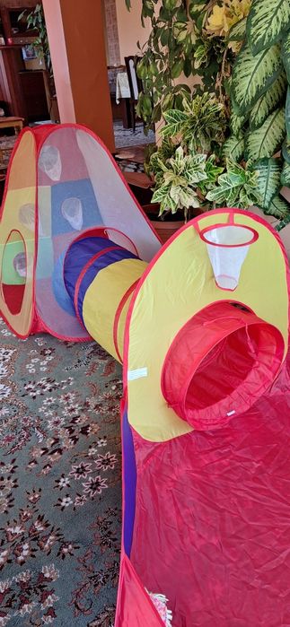 Set cort de joacă copii 3 în 1 cu tunel și țarc de joacă (Game Tent Set)