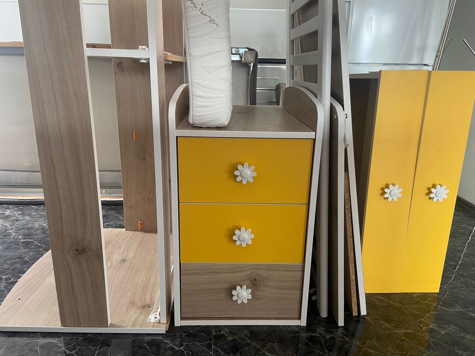 Бебешко легло 110х62 с матрак. 3в1 транформатор