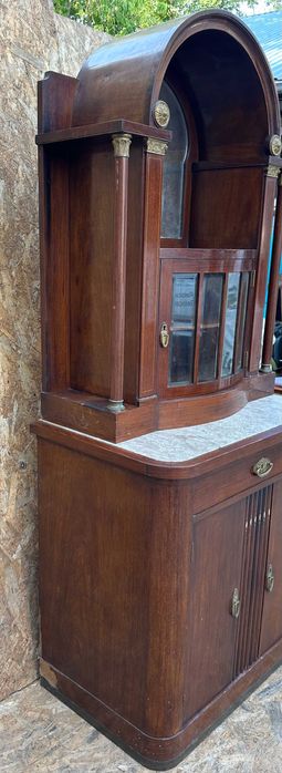 Dulap cu Vitrina ArtDeco interbelica anii '40; Biblioteca; Bufet