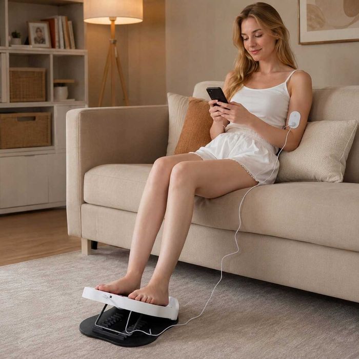 Aparat Electrostimulator si Masaj Picioare cu Telecomanda & Incalzire