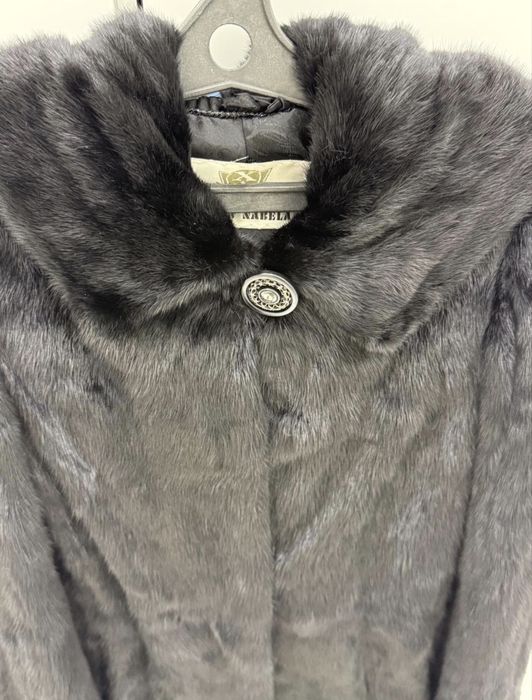 Шуба норковая с капюшоном