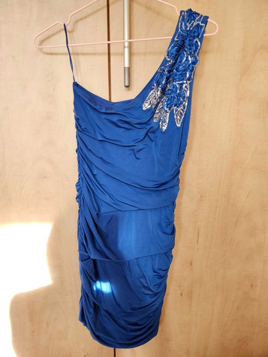 Дамска синя рокля, размер S