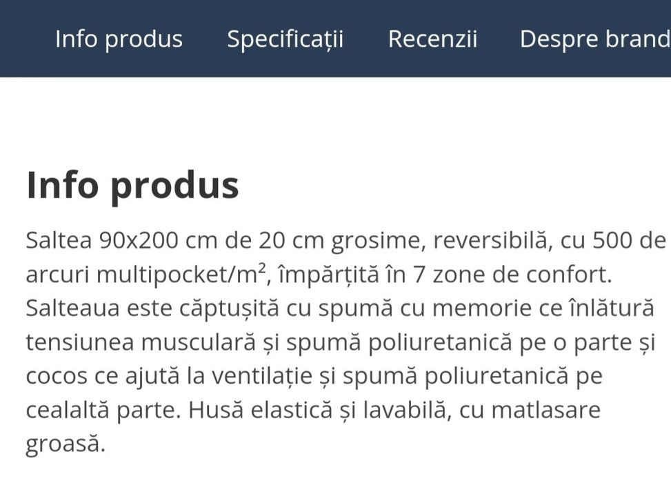 Pat 90/200, cu saltea, somieră rabatabilă şi ladă depozitare