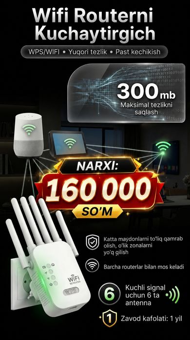 Wi Fi Сигналини кучайтиради
