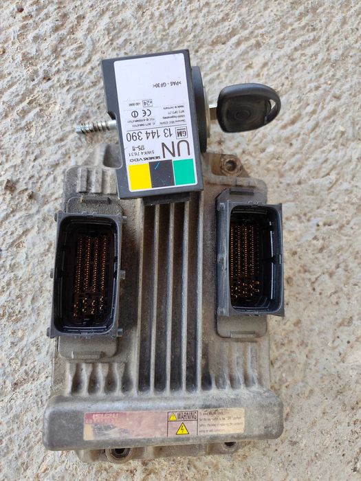 Комплект компютър за двигател (ECU) + Имобилайзер + Ключ за Opel Combo / Isuzu – 8973763190 / 13144390
