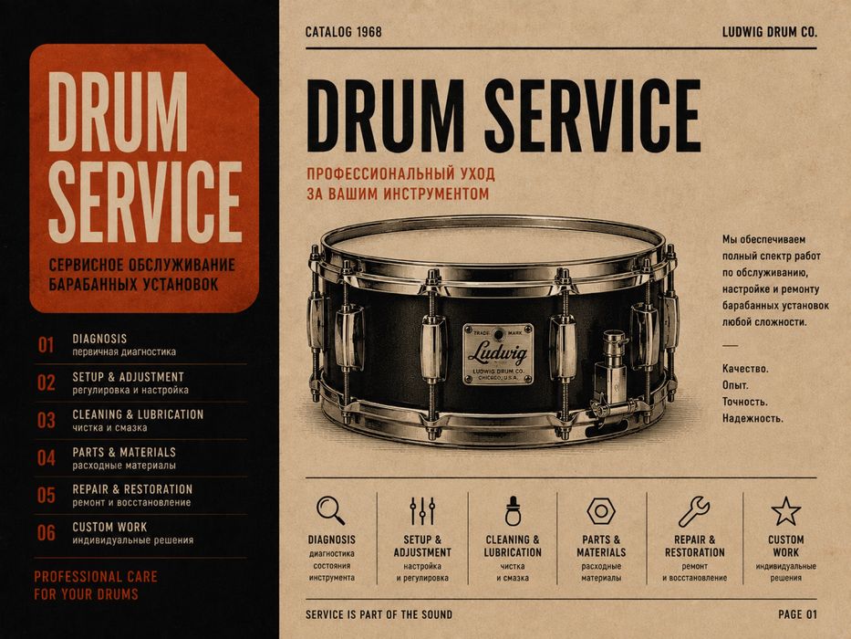 DRUM SERVICE | Сервисное обслуживание барабанных установок