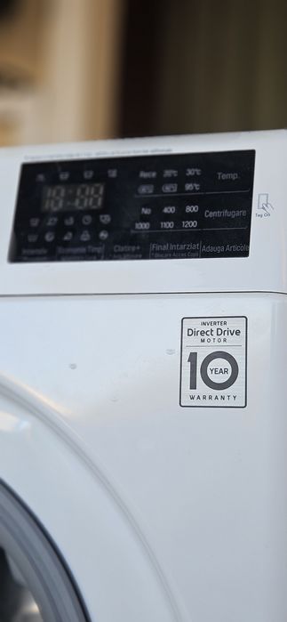 Mașină de spălat LG Slim 7kg – Steam, Direct Drive, 1200 rpm, programe copii/Rapid