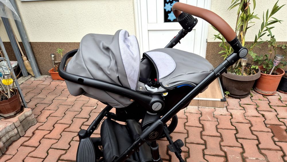 Carucior copii 3 in 1 Topaz Lux Grey - Krausman