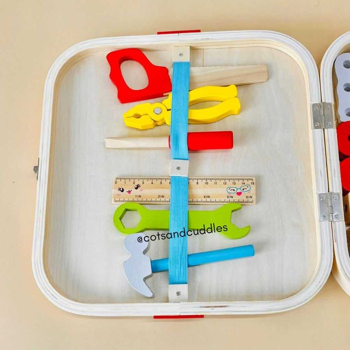 Jucarie montessori de lemn, asamblare piese, dezvoltare abilitati