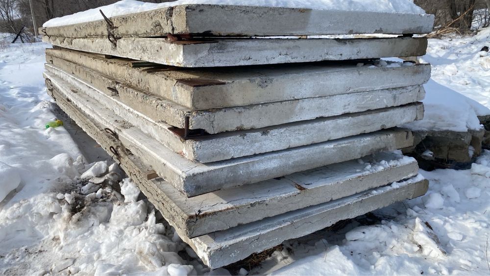 Плиты 1,5*6*0,10 метров