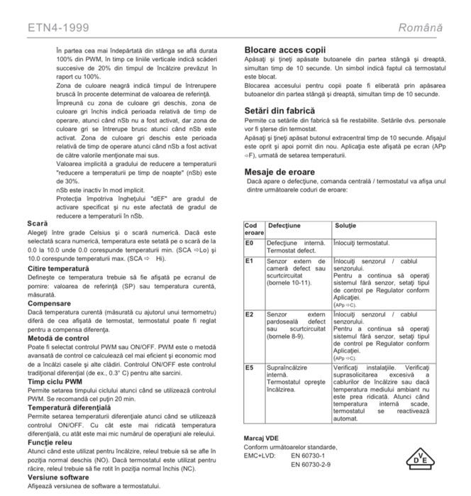 Termostat digital ETN4 - 1999