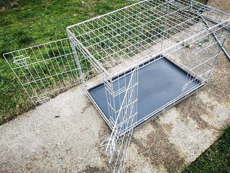 транспортна клетка метална сгъваема 92x59x62см за куче, стационар