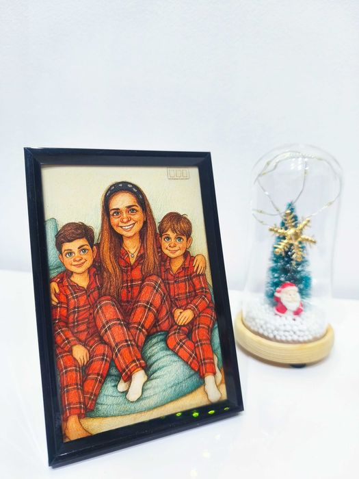 Cadou craciun caricatură in rama