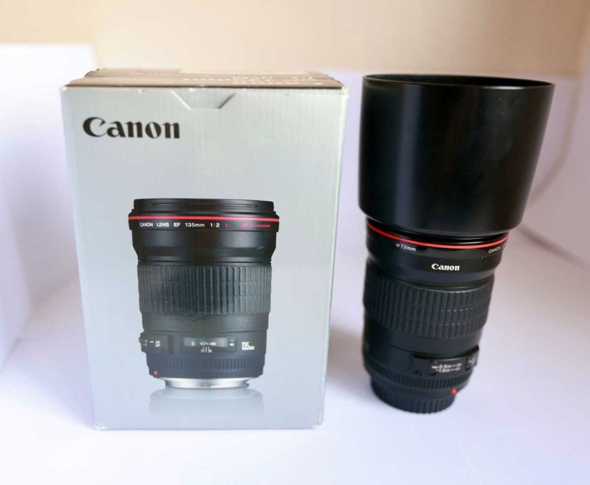 Canon EF 135mm f2 L USM impecabil + filtru Marumi UV + cutie