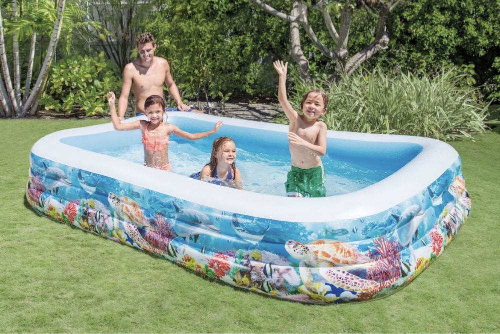 Надуваем басейн Intex - Swim Center™, Sealife, 305 x 183 x 56 см