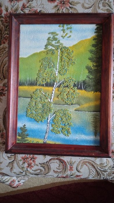 Картины рисованные, полиэфирные.